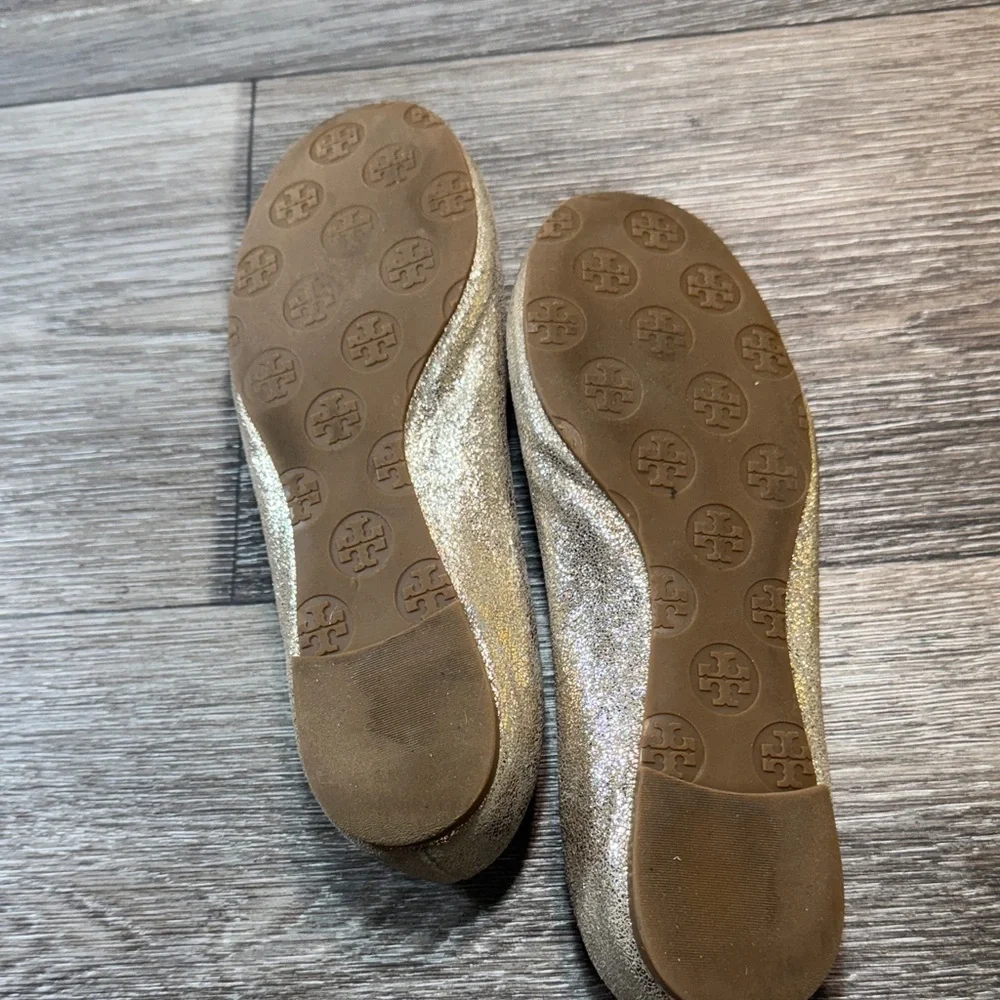 Tory Burch Metallic gold flats woman’s 7.5 (s86)